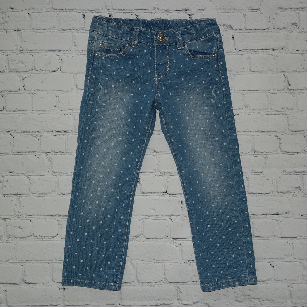 Zara Baby Polka Dot Denim Jeans 24 - 36 Months
